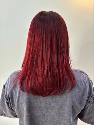 セミロング カラー ブリーチ×レイヤー 🔥小林達哉のヘアスタイル