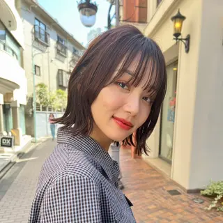ショート カラー パーマ ヘアアレンジ ✂️ボブ/レイヤー /艶カラー🌷喜美花のヘアスタイル