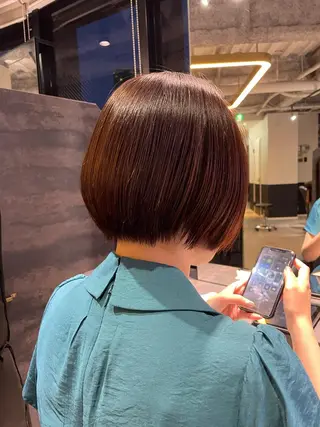 ショート パーマ ショート/脱白髪染め ☆宇﨑悠実のヘアスタイル