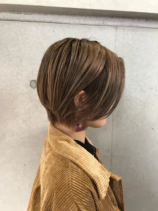 ミディアム カラー パーマ ヘアアレンジ 【白髪ぼかし 専門GBG】自由が丘のヘアスタイル