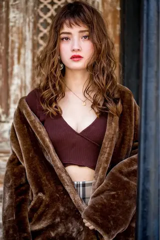 ロング パーマ 韓国🇰🇷ヘア/似 合わせショート/のヘアスタイル