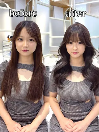 セミロング レイヤー/顔周り /韓国ヘア/TAKUのヘアスタイル