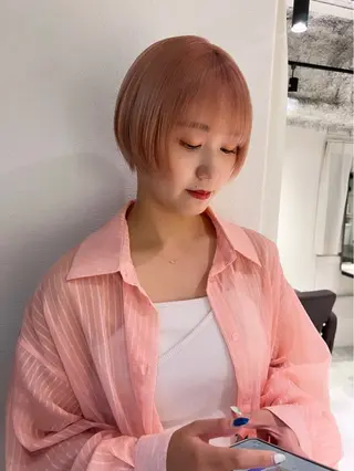 ショート カラー ハイトーン/ボブ 🎀sonokaのヘアスタイル