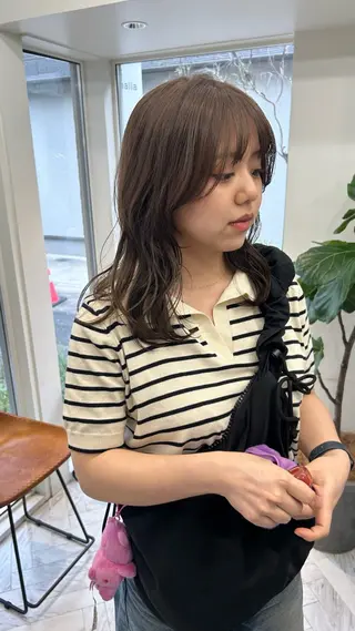 ミディアム カラー じゅわっと暖色カラー 🍊Moemiのヘアスタイル