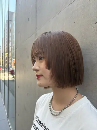 ミディアム カラー ヘアアレンジ sayaka/艶髪/ ボブ/レイヤーのヘアスタイル