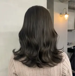 ロング カラー 新宿/韓国ヘア/ 髪質改善ストレートのヘアスタイル