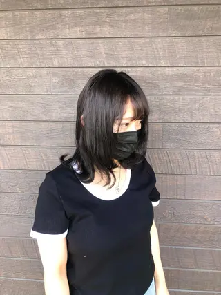 ミディアム カラー 太白区/白髪ぼかし ハイライト/千葉達人のヘアスタイル