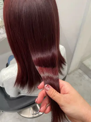 ミディアム カラー トレンド暖色ヘア🍒 miu🍒のヘアスタイル