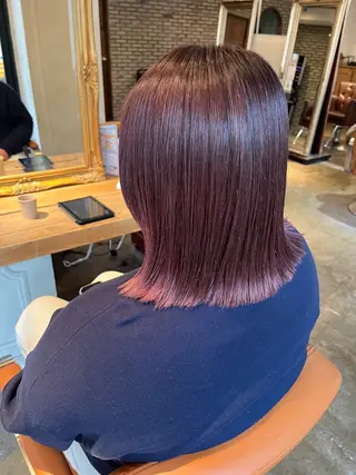 カラー 銀座🤍ボブ/ ミディアム/佐野夢美のヘアスタイル