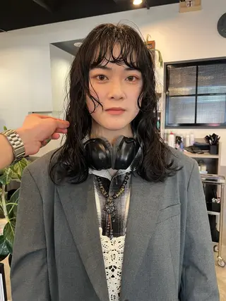 セミロング パーマ dogstar小林諒 パーマ/レイヤーのヘアスタイル