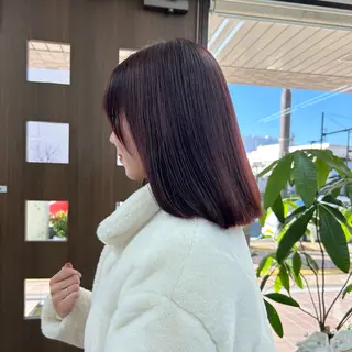 ミディアム ダブルカラー/韓国 ヘア/さわのあかねのヘアスタイル