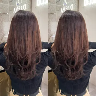 セミロング 💕韓国レイヤー× 髪質改善 宮内諒のヘアスタイル