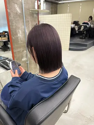 ミディアム カラー ヘアアレンジ BELLA阿部野 TOMOMIのヘアスタイル