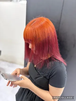 ミディアム カラー ‪🔆‬ハイトーン ‪🔆‬AYAKAのヘアスタイル