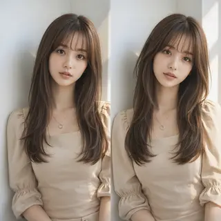 ロング 田中 裕士のヘアスタイル