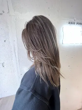 セミロング カラー ヘアアレンジ WATARU🔥／ 外国人風ハイライトのヘアスタイル