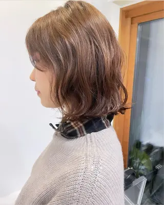 ミディアム カラー パーマ ヘアアレンジ 髪質改善ストレート✨ パーマヘア✨YUKIのヘアスタイル