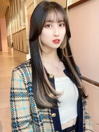 ロング パーマ 顔周り特化/韓国ヘア /レイヤー/吉野幸大のヘアスタイル