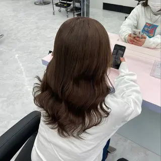 セミロング カラー パーマ ヘアアレンジ メンズ 🤍透明感カラー🤍 似合わせ🤍AINEのヘアスタイル