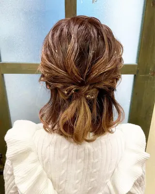 ミディアム 君山 希美のヘアスタイル