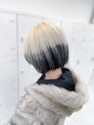 ショート カラー ウルフ&レイヤー特化 まとまる美髪矯正のヘアスタイル