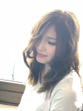 セミロング カラー 及川 祐輔のヘアスタイル