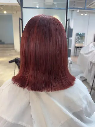 セミロング カラー ヘアアレンジ ハイトーン特化 pepe🎀のヘアスタイル