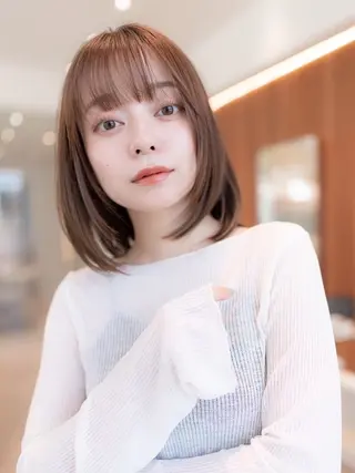 ミディアム 韓国ヘア⭐︎髪質改善 io（イオ）のヘアスタイル
