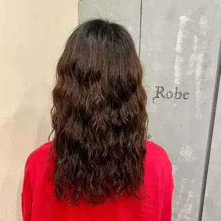 セミロング パーマ ルプラボウ 神谷有音/艶髪のヘアスタイル