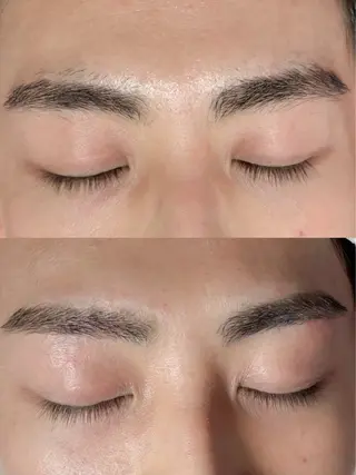 メンズ アイブロウ 韓国風艶髪カラー× 束感まつ毛🎀miuのマツエク・マツパデザイン