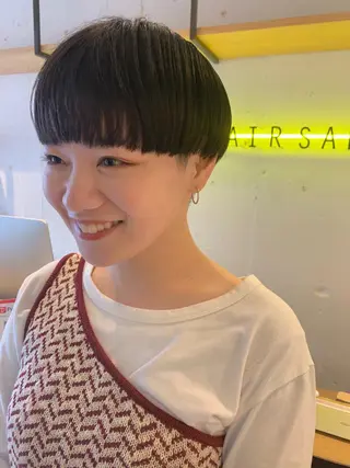 ショート カラー シノザキ/薬院/ボブ /ショート/髪質改善のヘアスタイル
