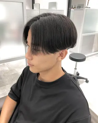 ショート カラー パーマ メンズ 関西センターパート メンズモデル募集のヘアスタイル