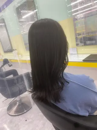 ミディアム カラー パーマ ヘアアレンジ ネイル マツエク・マツパ 韓国風ベージュ🤎 赤みなし🌿横浜🤎のヘアスタイル