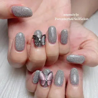ミディアム ネイル 🐾enen style 🐾のネイルデザイン