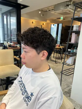 ショート パーマ メンズ キッズ メンズパーマ梅田 ・川副史晶のヘアスタイル