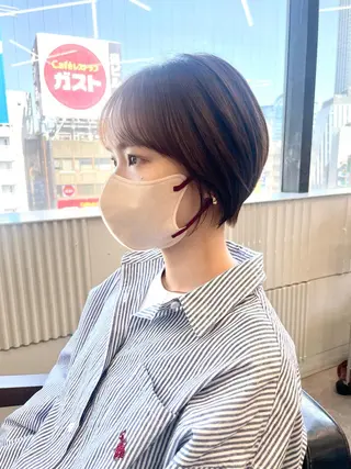 ショート カラー 色気レイヤー& ショートはお任せ🌟のヘアスタイル
