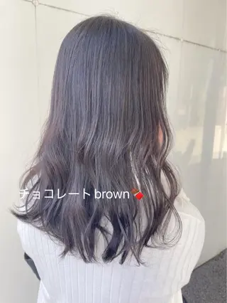セミロング カラー LiTA 浜線店 かなえみゆうのヘアスタイル