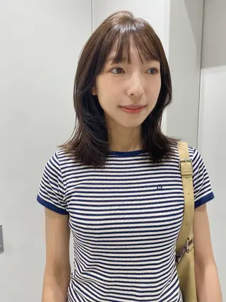 ミディアム カラー 砂原 ひよりのヘアスタイル
