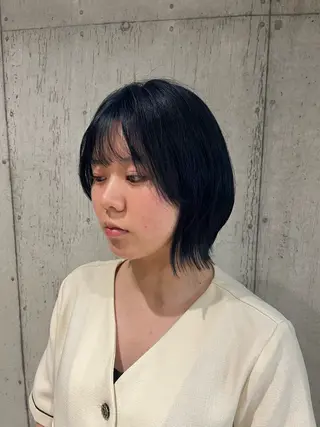 ミディアム カラー ヘアアレンジ ボブ×艶カラー 特化・リクト💥のヘアスタイル