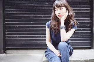 セミロング カラー 池田 真由美のヘアスタイル