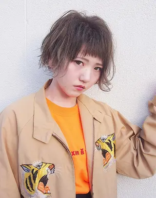ミディアム カラー カラーモデル募集中 美容室ハピスのヘアスタイル