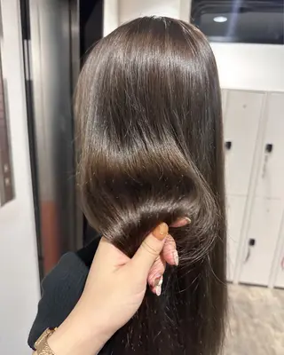 ロング カラー 透明感カラー/顔周り レイヤー/髪質改善のヘアスタイル