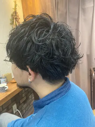 ショート パーマ メンズ 髪質改善/レイヤー ストウシンゴのヘアスタイル