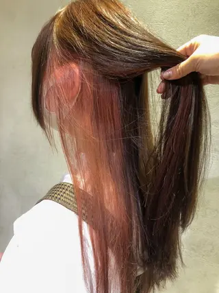 ロング 透明感カラー/韓国 レイヤーmomokaのヘアスタイル
