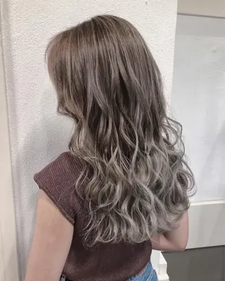 セミロング カラー ヘアアレンジ GiseL天神カラー 髪質改善/ブリーチのヘアスタイル