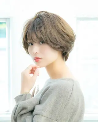 ショート カラー 縮毛矯正/髪質改善 表参道/千田大地のヘアスタイル