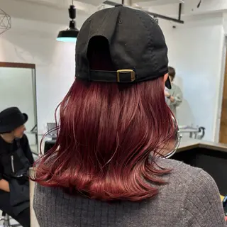 セミロング 盛れる透明感カラー・ momokaのヘアスタイル