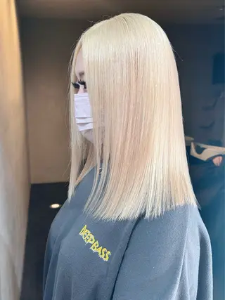 ミディアム 海外風ヘア 野田光也のヘアスタイル