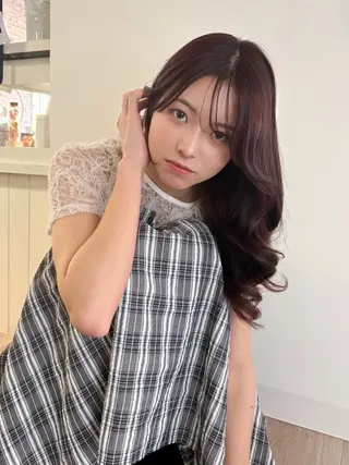 ロング カラー eMuエミュ‪ ¨̮⃝ayakaのヘアスタイル