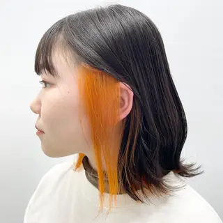 ミディアム カラー 藤原 亜美🤍のヘアスタイル